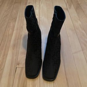Coach square toe booties